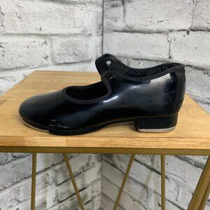 Capezio Tap Shoe Tele Tone Kids Girls 11 M Black Patent Dance Performance